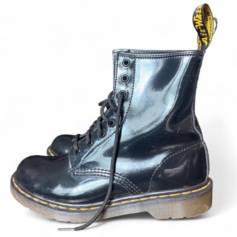 Dr. Martens 1460 Black Patent Leather 8-Eye Combat Boots Women’s US 8 EU 39